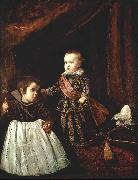 VELAZQUEZ, Diego Rodriguez de Silva y Prince Baltasar Carlos with a Dwarf r China oil painting reproduction